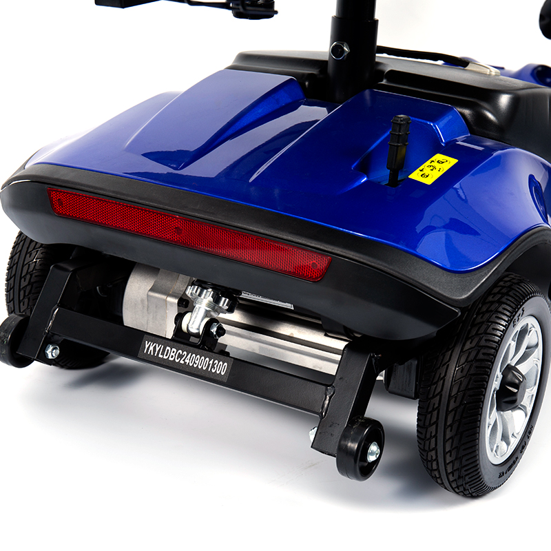 YL-09B sammenleggbar 4-hjuls lett mobilitetsscooter med kurv