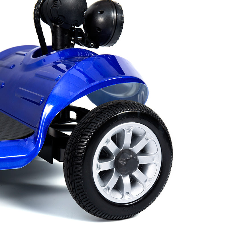 YL-09B sammenleggbar 4-hjuls lett mobilitetsscooter med kurv