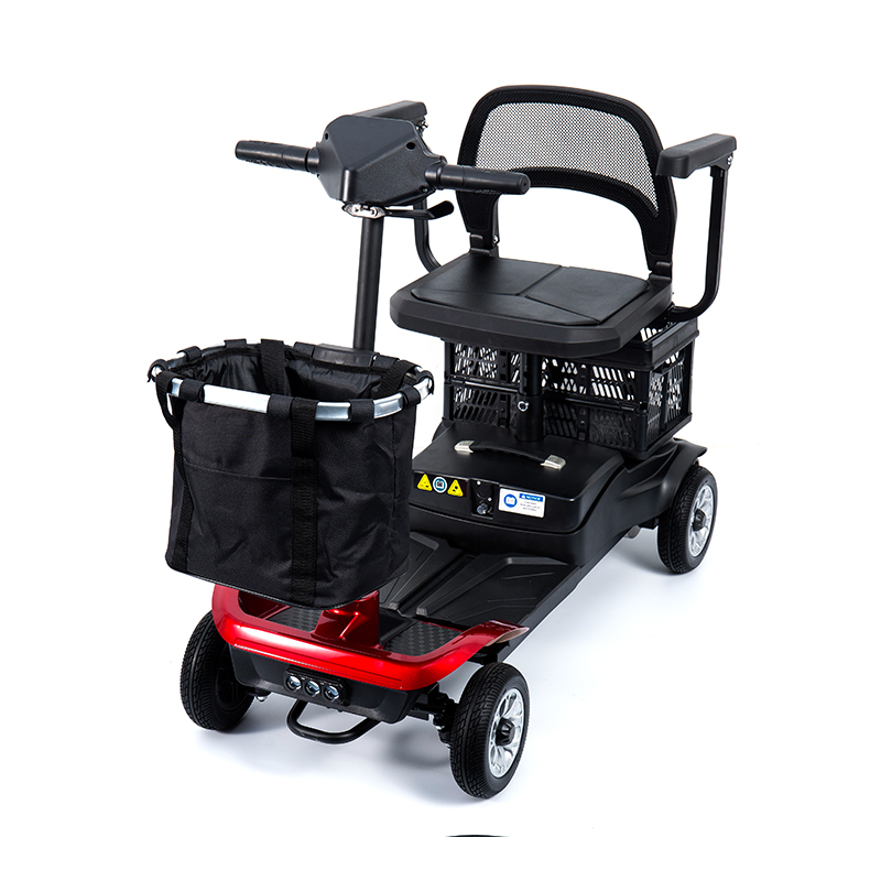 YL-02 Lett 4-hjuls mobilitetsscooter for seniorer, med et 360° svingbart sete