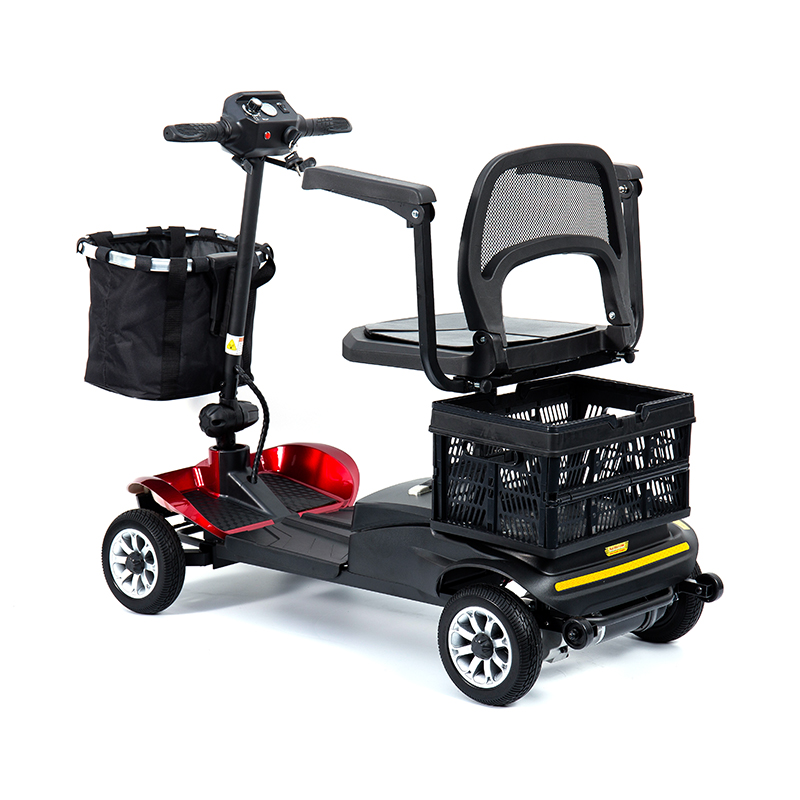 YL-02 Lett 4-hjuls mobilitetsscooter for seniorer, med et 360° svingbart sete