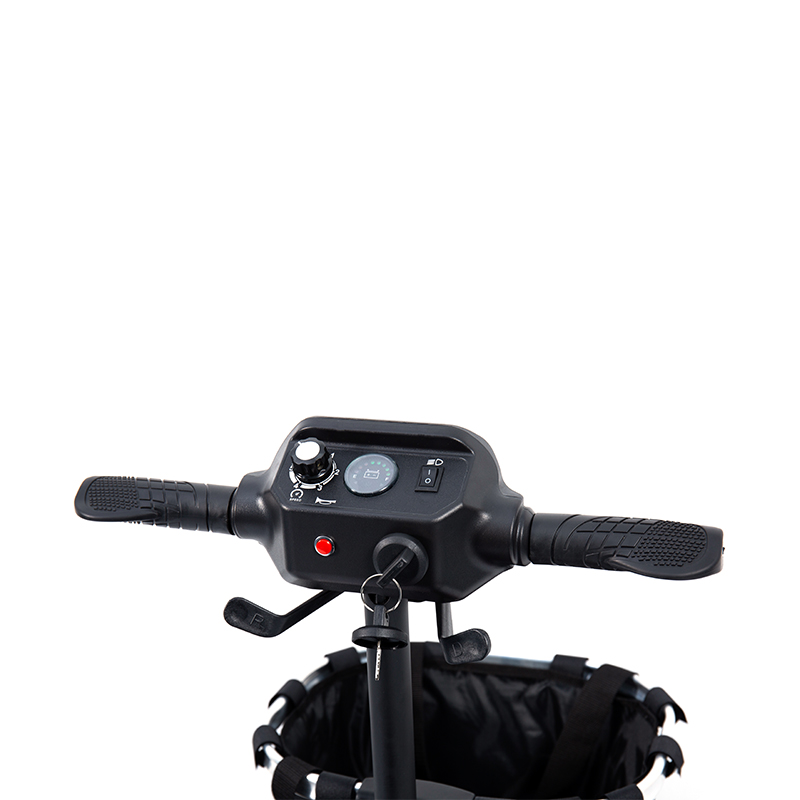 YL-02 Lett 4-hjuls mobilitetsscooter for seniorer, med et 360° svingbart sete