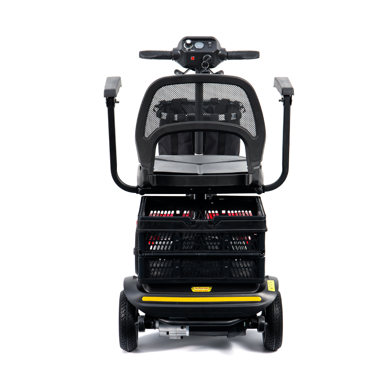 YL-02 Lett 4-hjuls mobilitetsscooter for seniorer, med et 360° svingbart sete