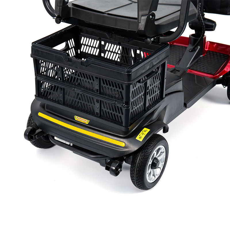 YL-02 Lett 4-hjuls mobilitetsscooter for seniorer, med et 360° svingbart sete