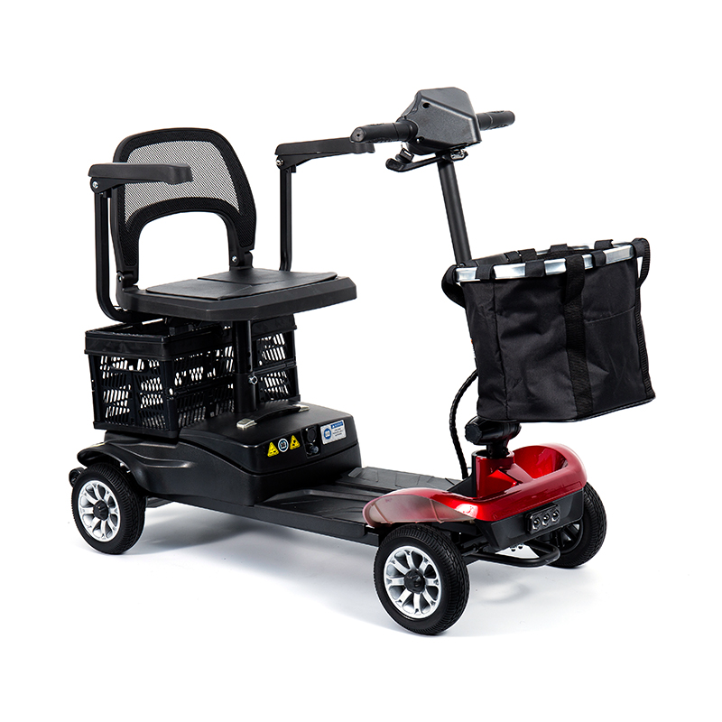 YL-02 Lett 4-hjuls mobilitetsscooter for seniorer, med et 360° svingbart sete