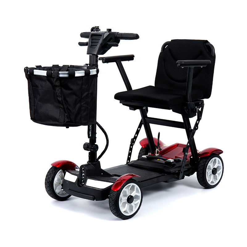 YL-211 4 Hjul Tourist elektrisk scooter for seniorer med LED-lykt, kurv