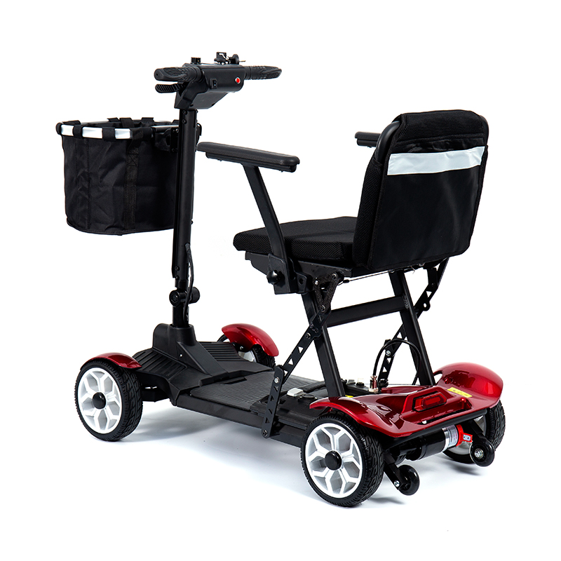 YL-211 4 Hjul Tourist elektrisk scooter for seniorer med LED-lykt, kurv