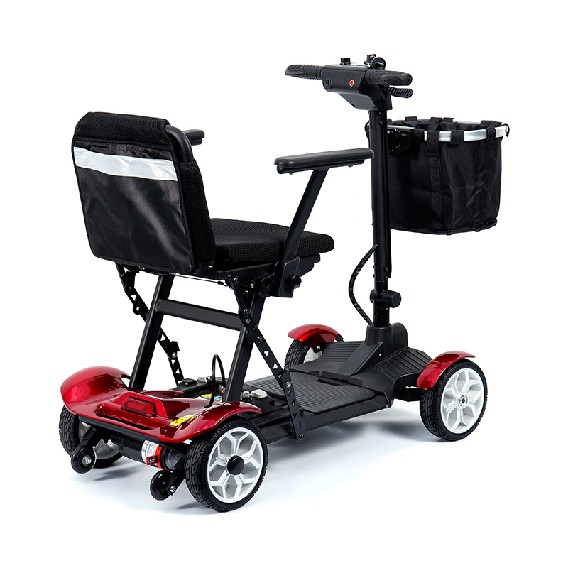YL-211 4 Hjul Tourist elektrisk scooter for seniorer med LED-lykt, kurv
