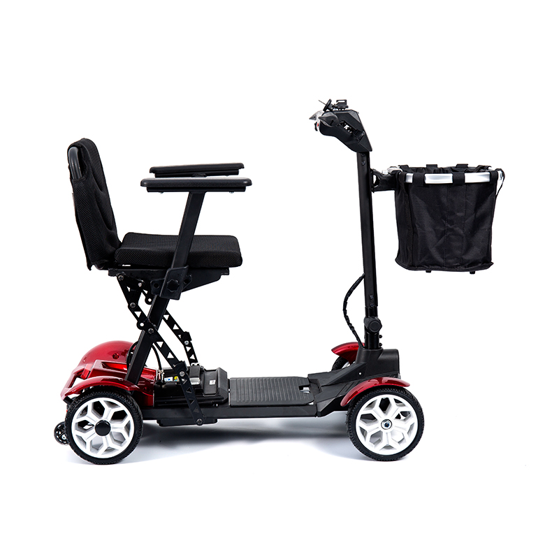 YL-211 4 Hjul Tourist elektrisk scooter for seniorer med LED-lykt, kurv