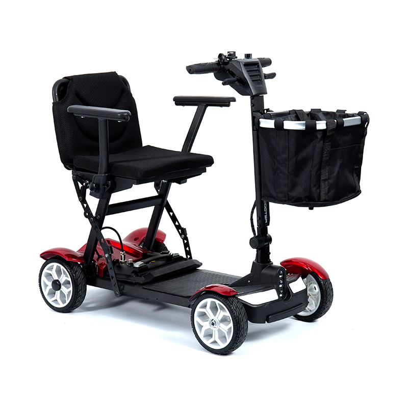 YL-211 4 Hjul Tourist elektrisk scooter for seniorer med LED-lykt, kurv